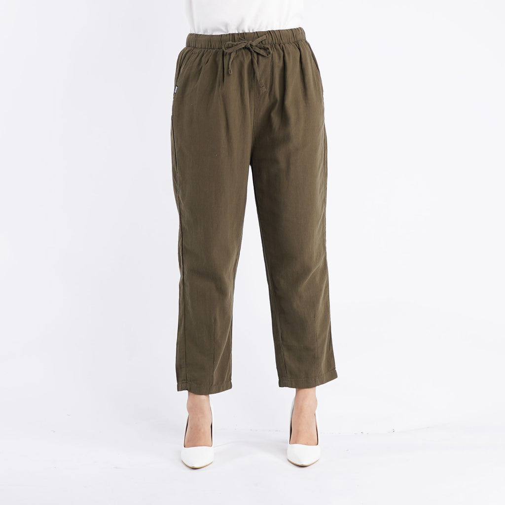 Stylistic Mr. Lee Ladies Basic Non-Denim Drawstring Trouser Pants for